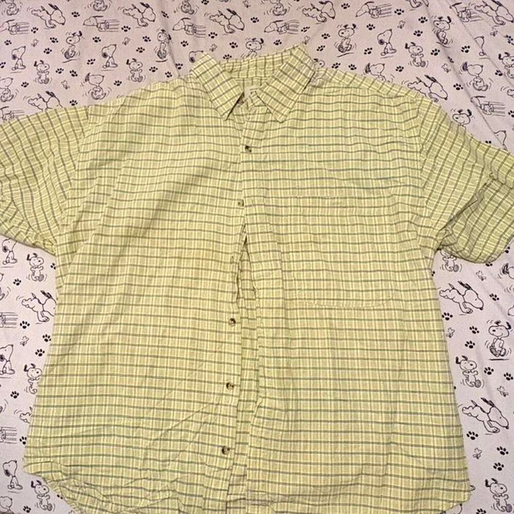 KAD Men's Green and Yellow Shirt
